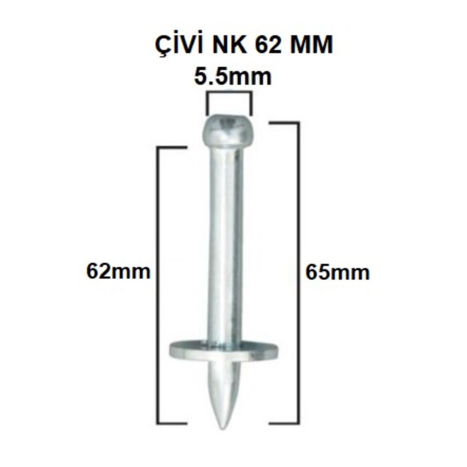 Çivi Nk 62 MM (PK.AD.100) (10 Paket)