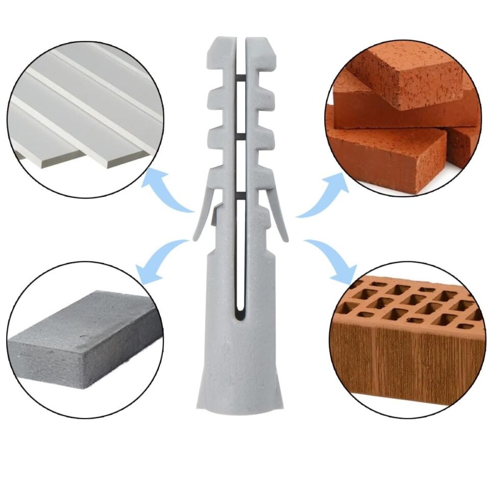 Erbi Plastik Dubel 14x75 Gri (50 Adet)