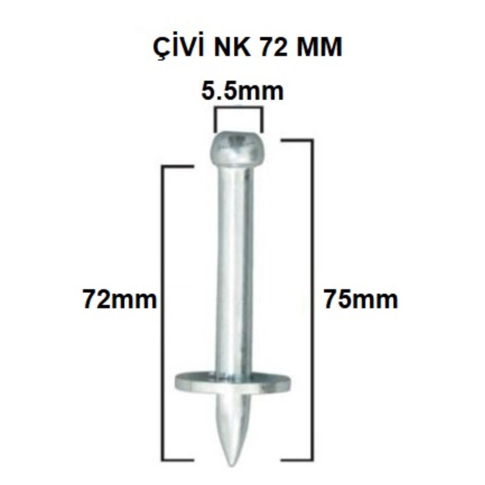Çivi Nk 72 Mm (pk.ad.100)
