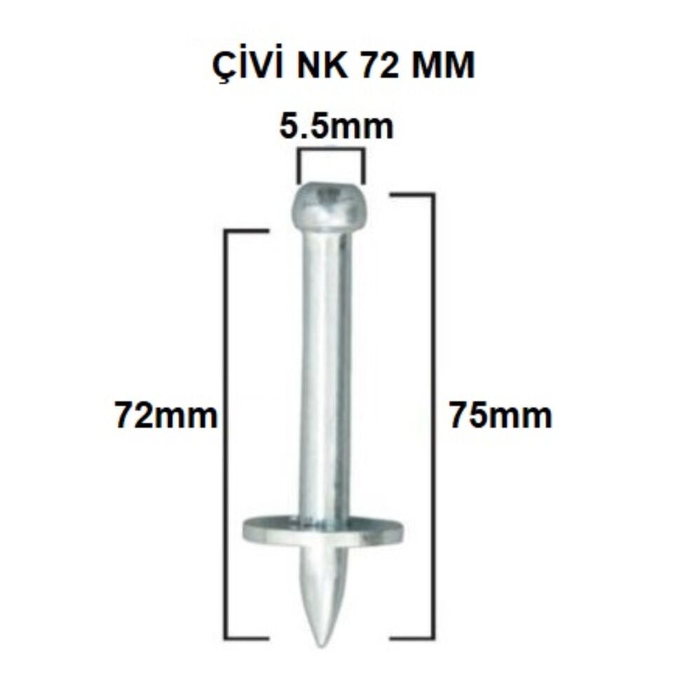 Çivi Nk 72 Mm (pk.ad.100) (10 Paket)