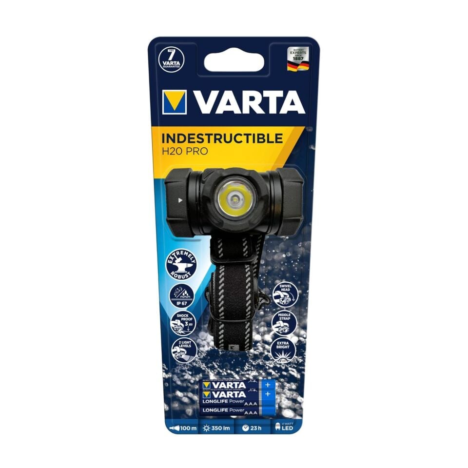 Varta Indestructıble Kafa Feneri H20 Pro (17732)