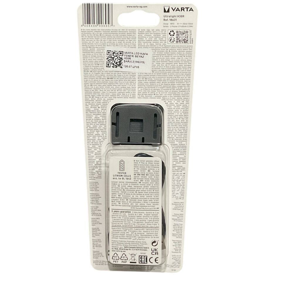Varta Led Kafa Feneri Beyaz H30r Şarjlı(18631s)