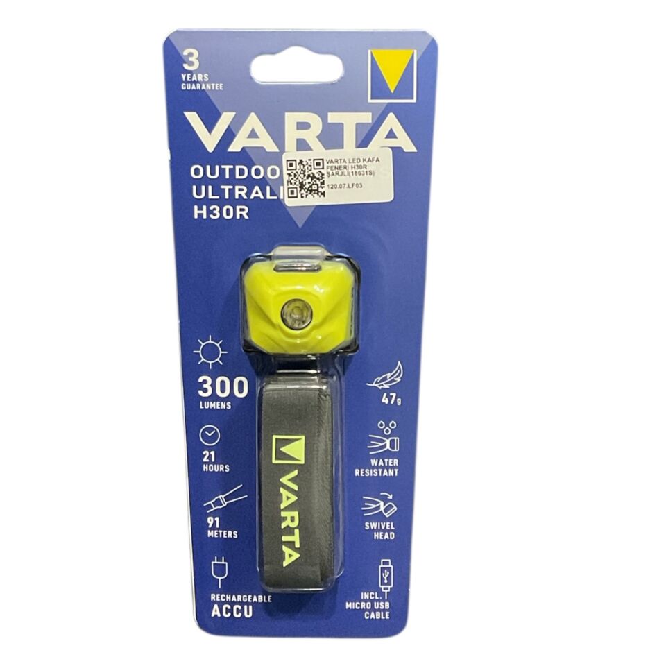 Varta Led Kafa Feneri Sarı H30r Şarjlı(18631s)