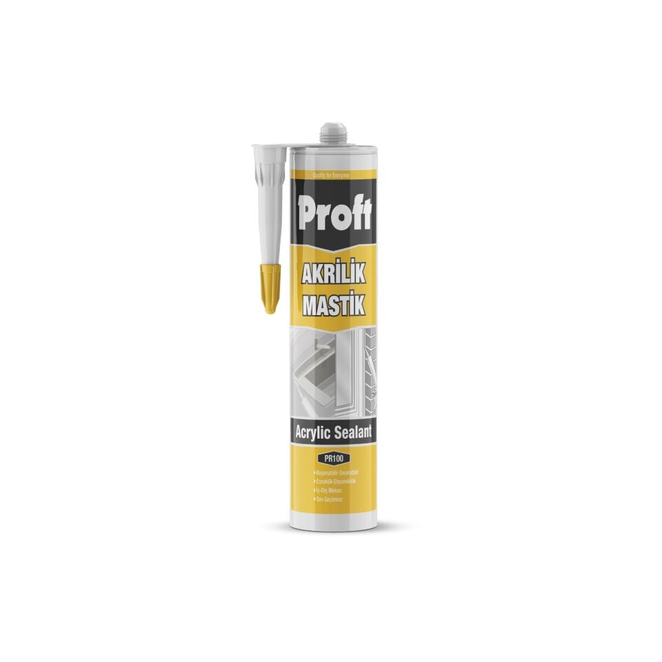 Proft Akrilik Mastik 450 Gr (pr100) Siyah