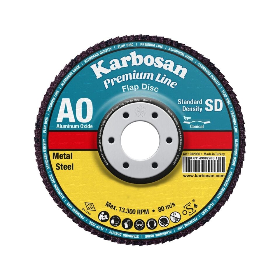 Karbosan Flap Ao Kırmızı 115x22 40 Kum (982970) (10 Adet)