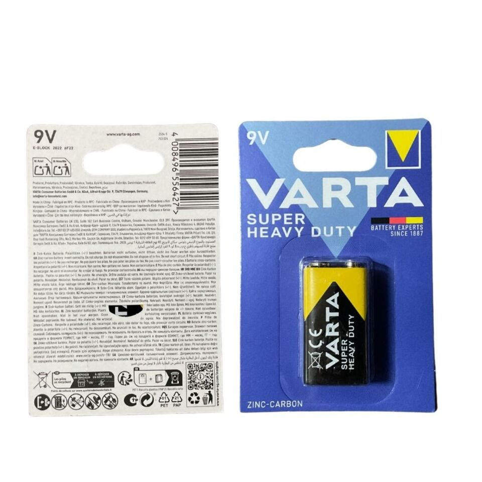 Varta S.life 9 V Çinko Pil 2022 (pk 1 Li) 556434