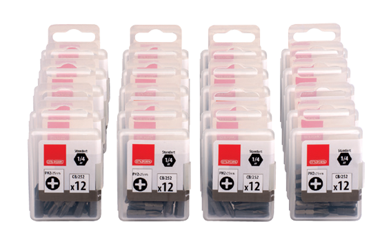 Ceta Form 240 Parça 1/4'' Yıldız Bits Uç (Toptan Paketi) CB/252 (PH2 x 25 mm) - CB/252D