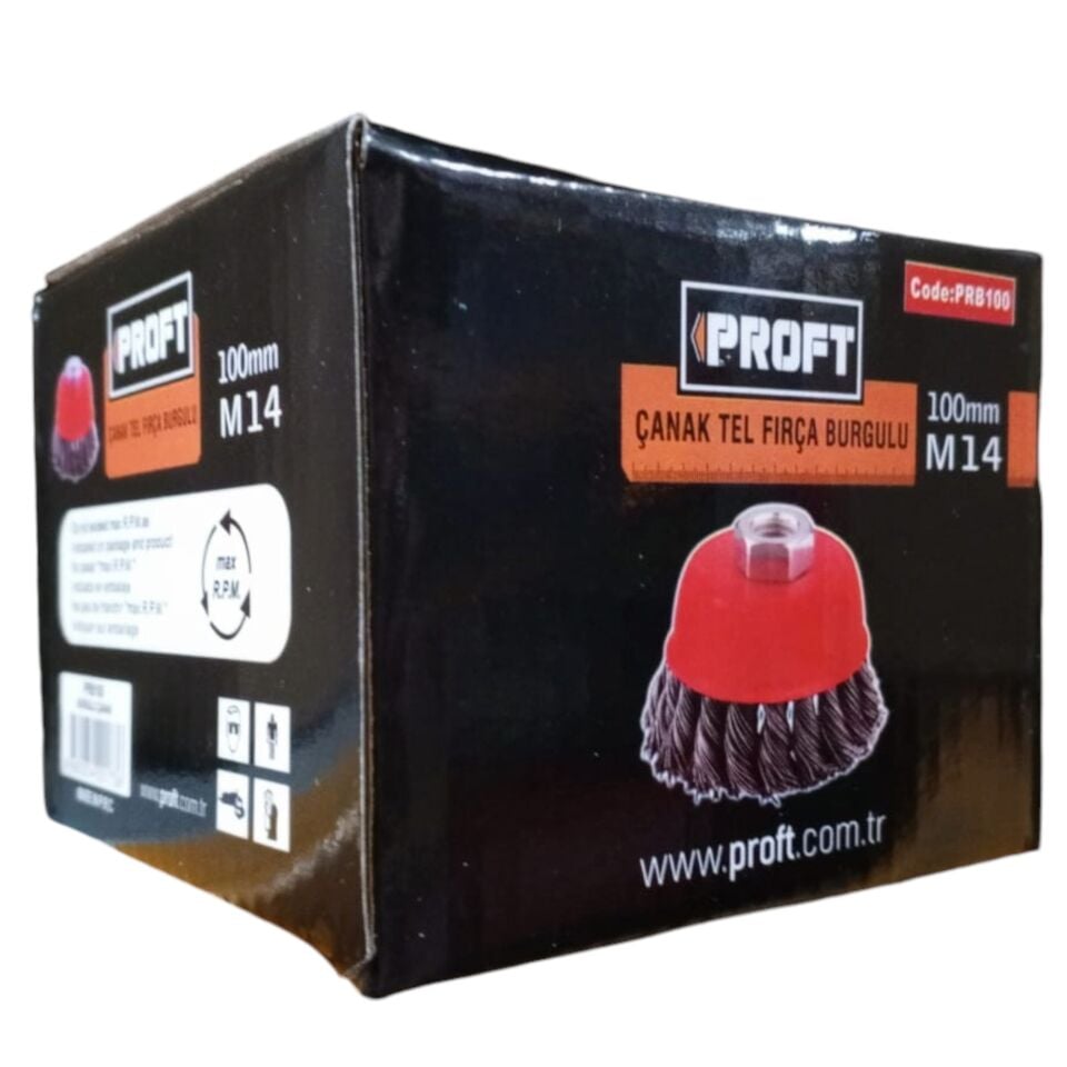 Proft Çanak Fırça Burgulu (prb100) 100 Mm