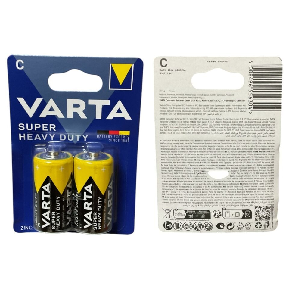 Varta S.life Çinko Orta Pil 2014 (pk 2 Li) 556304
