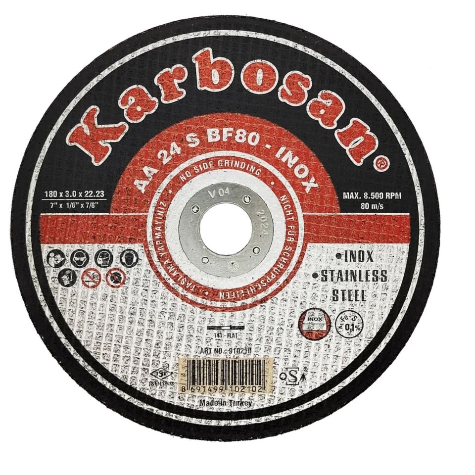 Karbosan İnox Kesici 180x3.0x22 (910210)