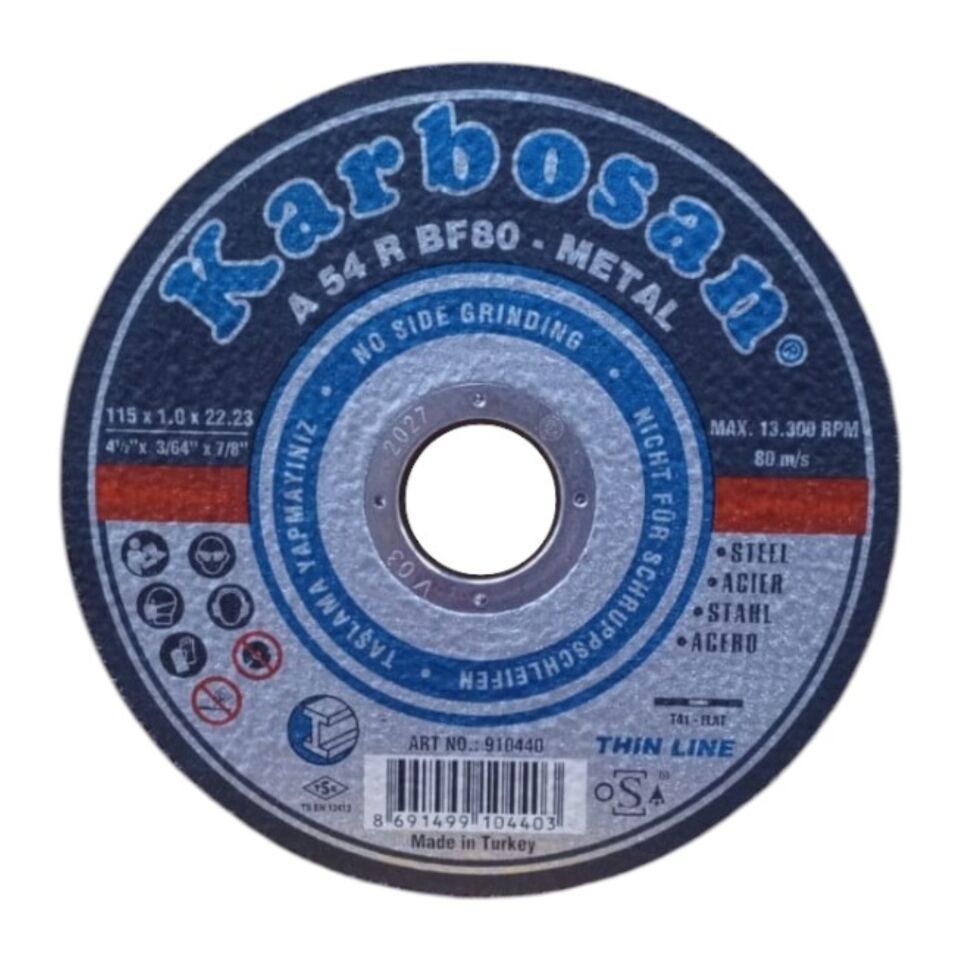 Karbosan Metal İnce Kesme 115x1.0x22 (910440)