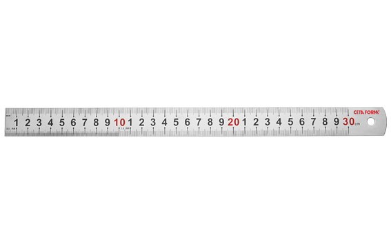 Ceta Form Çelik Cetvel (Paslanmaz Çelik) 30 cm - P15-030