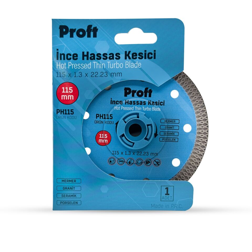 Proft İnce Hassas Kesme Mavi 115x1.3x22 (ph115)