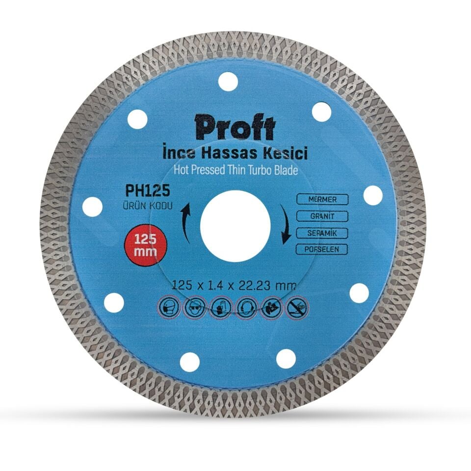 Proft İnce Hassas Kesme Mavi 125x1.4x22 (ph125)