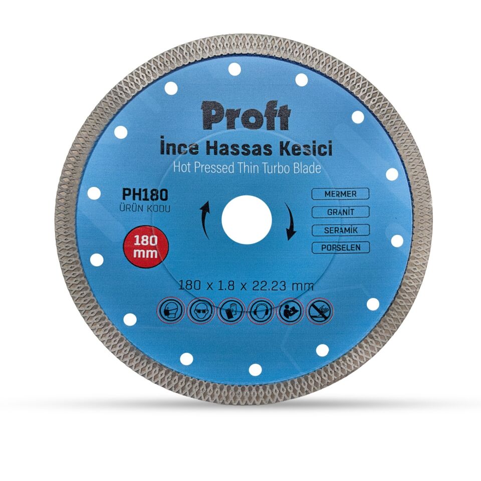 Proft İnce Hassas Kesme Mavi 180x1.8x22 (ph180)