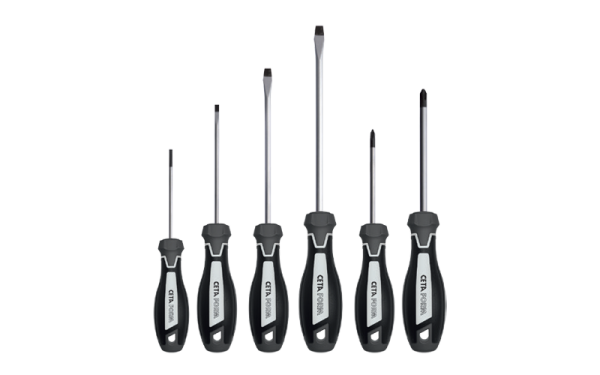 Ceta Form 6 Parça C-Plus Tornavida Takımı (Elmas Uçlu) - Düz/Pozidriv - F99D-602