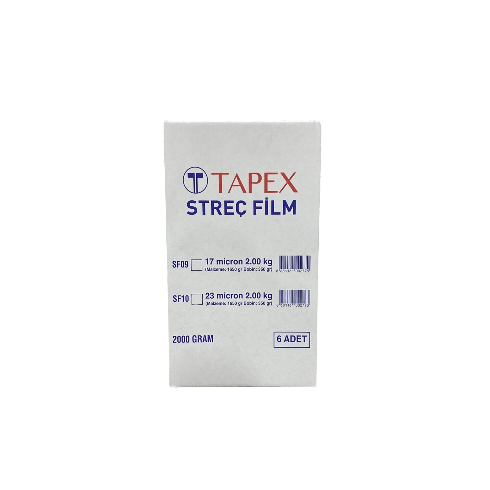 Streç Film 17 Mic.2000 Gr (350 Gr+1650 Gr) 210 Mt