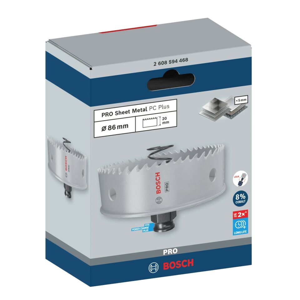 Bosch Pro Sheet Metal Paslanmaz Panç 86 2608594468