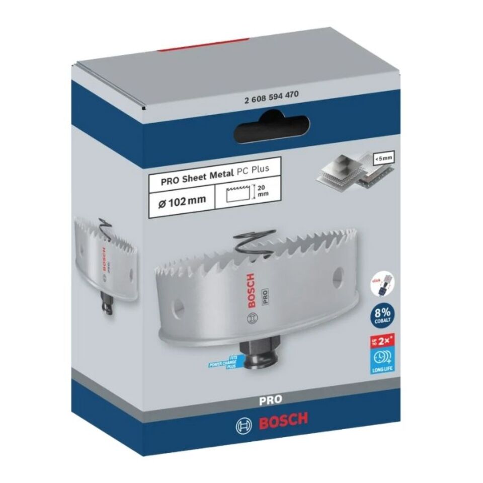 Bosch Pro Sheetmetal Paslanmaz Panç 102 2608594470