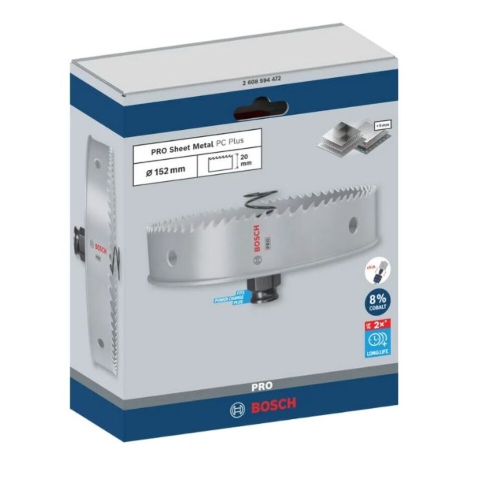 Bosch Pro Sheetmetal Paslanmaz Panç 152 2608594472