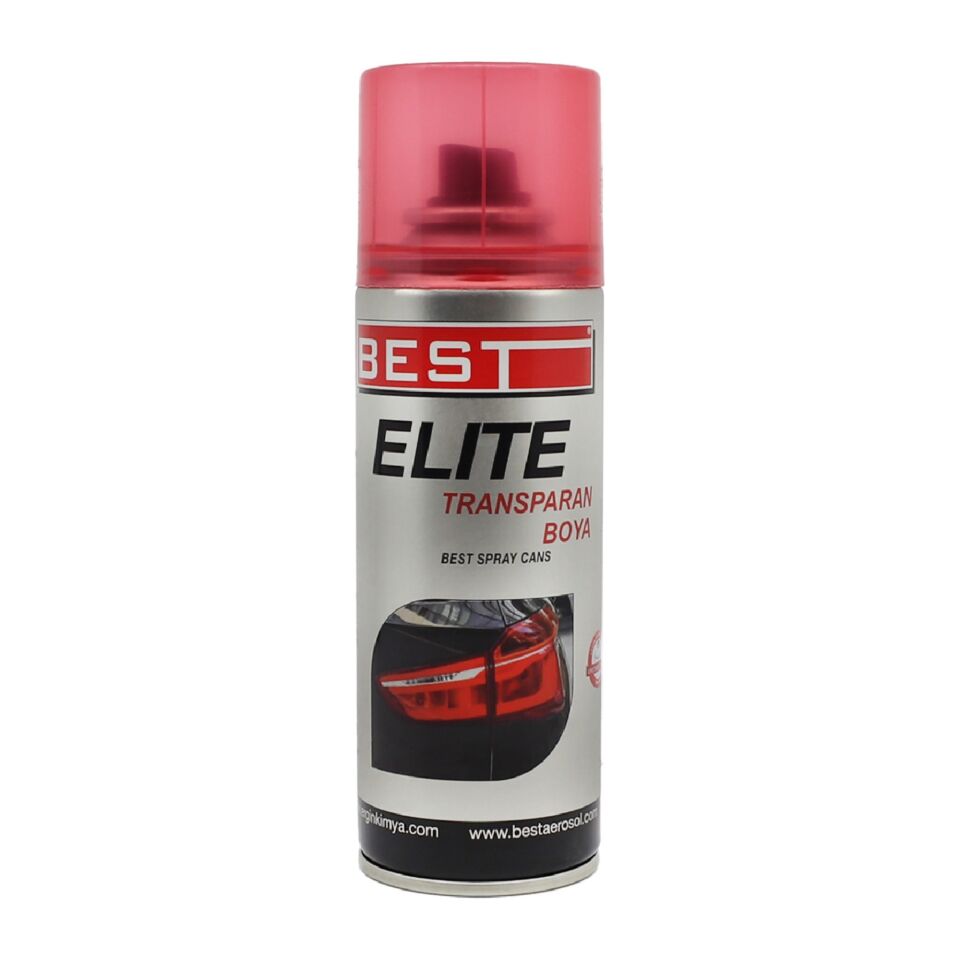 Best Elite Transparan Far Boyası 200 Ml Kırmızı