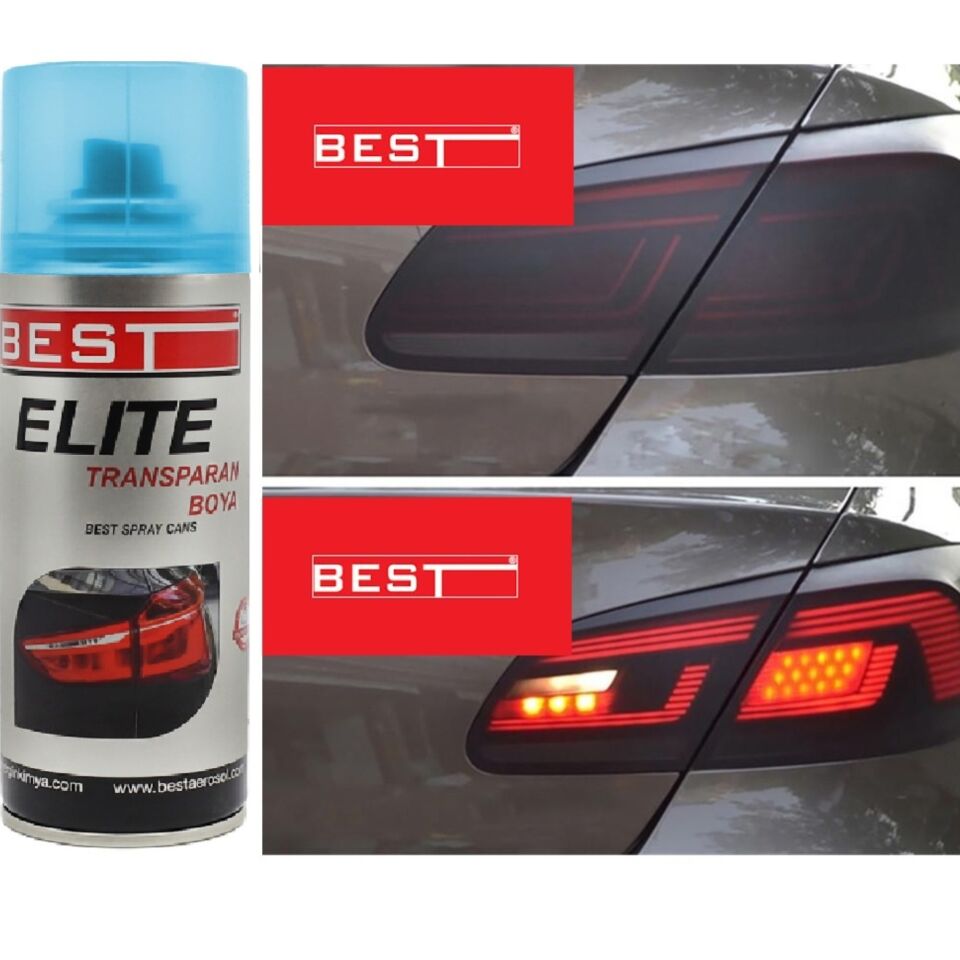 Best Elite Transparan Far Boyası 200 Ml Mavi