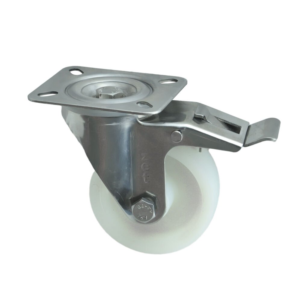 3002 POB Paslanmaz Çelik (Inox) Teker 150*42 Frenli (İnox)
