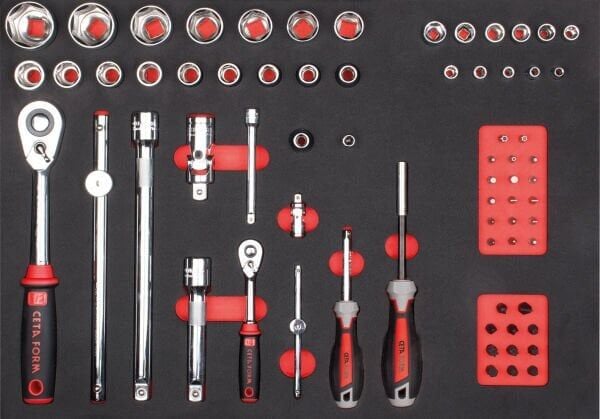 Ceta Form 68 Parça 1/4''+ 1/2'' 6 Köşe Lokma Takımı - C99-E68H2