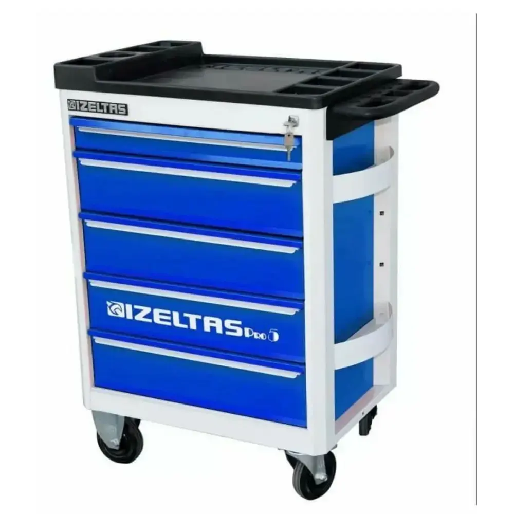 İzeltaş Pro Mobil 7 Çekmeceli Takım Dolabı Gri Gövde - Mavi Çekmece - 8241322007