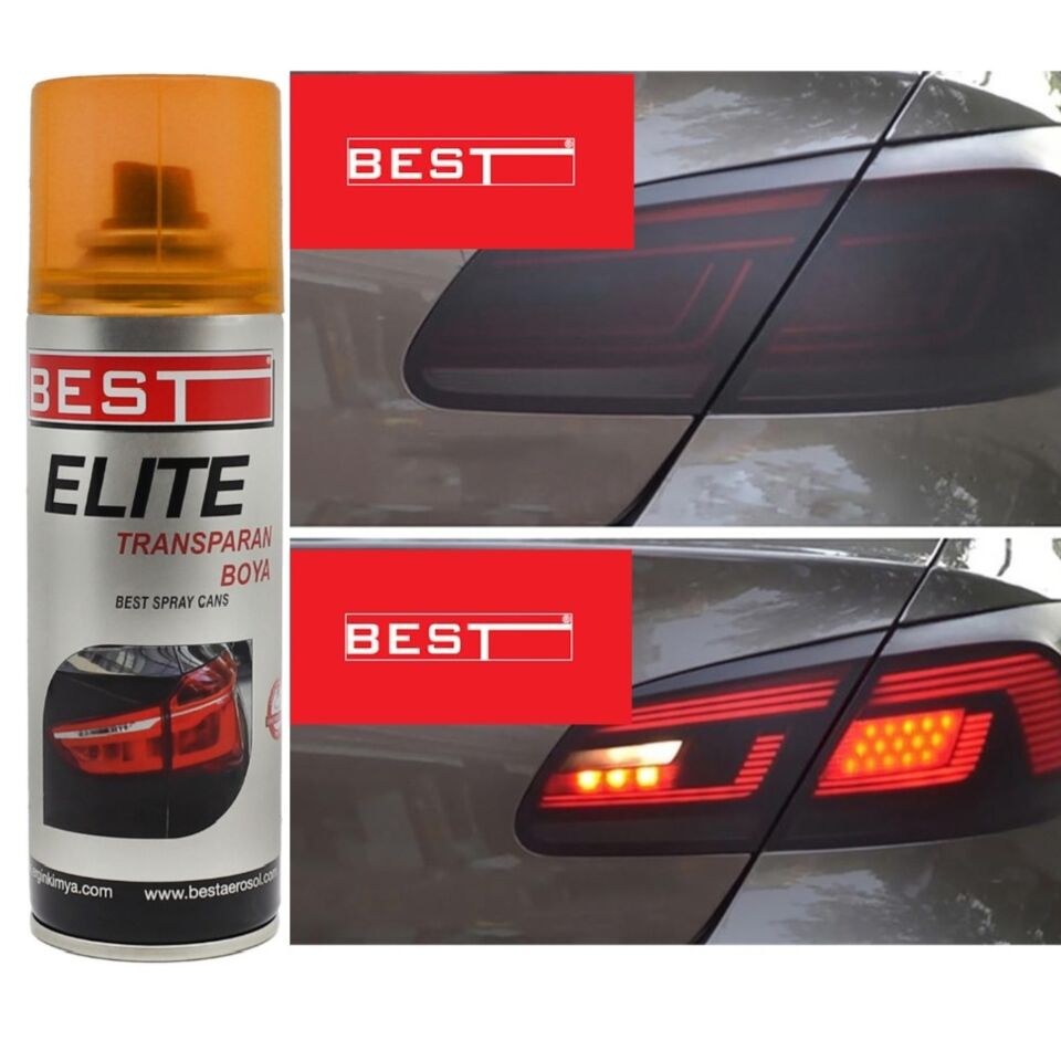 Best Elite Transparan Far Boyası 200 Ml Turuncu